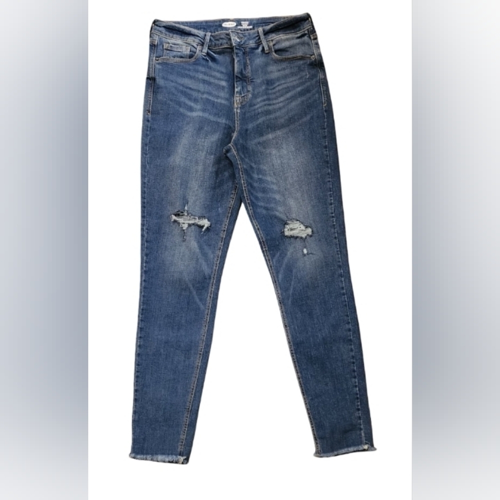 Old Navy Rockstar Super Skinny High Rise Distressed Jeans, Size 12